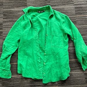 ZARA Linen Button Down